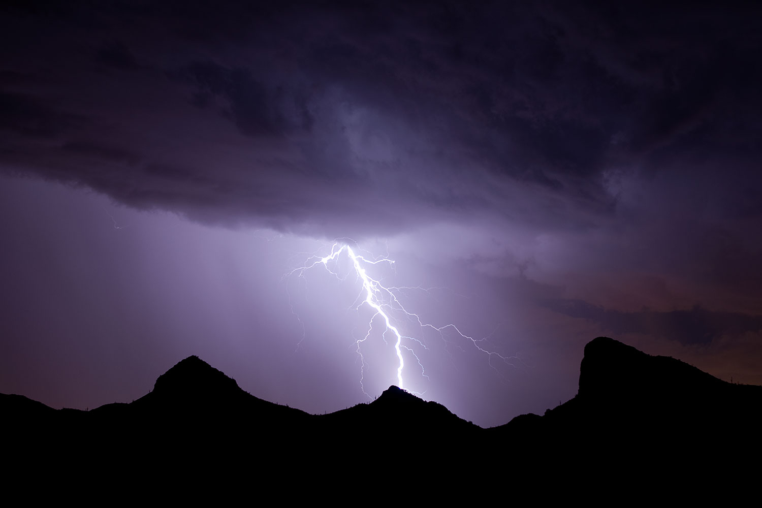Lightning in Superstitions, Arizona â€¦ September 2008