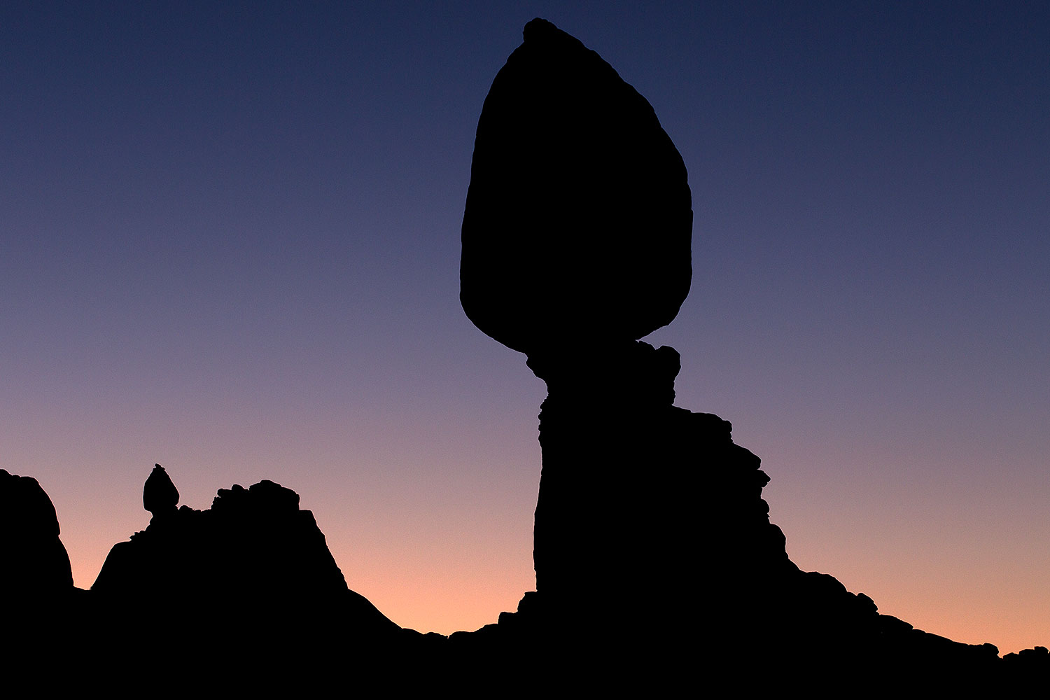 Balanced Rock silhouete in Arches National Park â€¦ September 2010