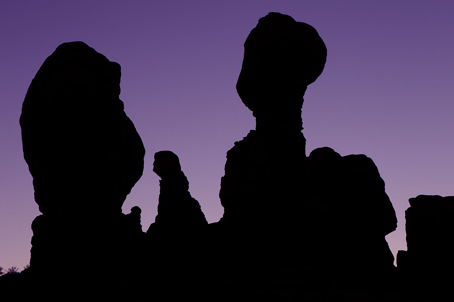 Rock Silhouettes in Garden of Eden in Arches National Park â€¦ September 2010