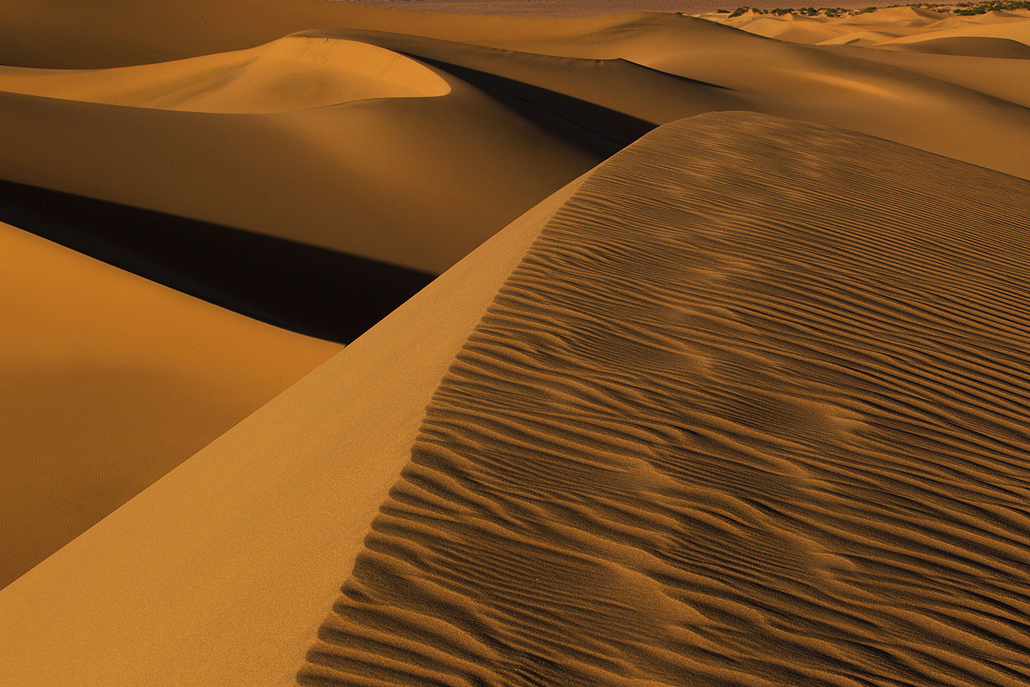 Sand Patterns at Mesquite Sand Dunes in Death Valley â€¦ May 2011