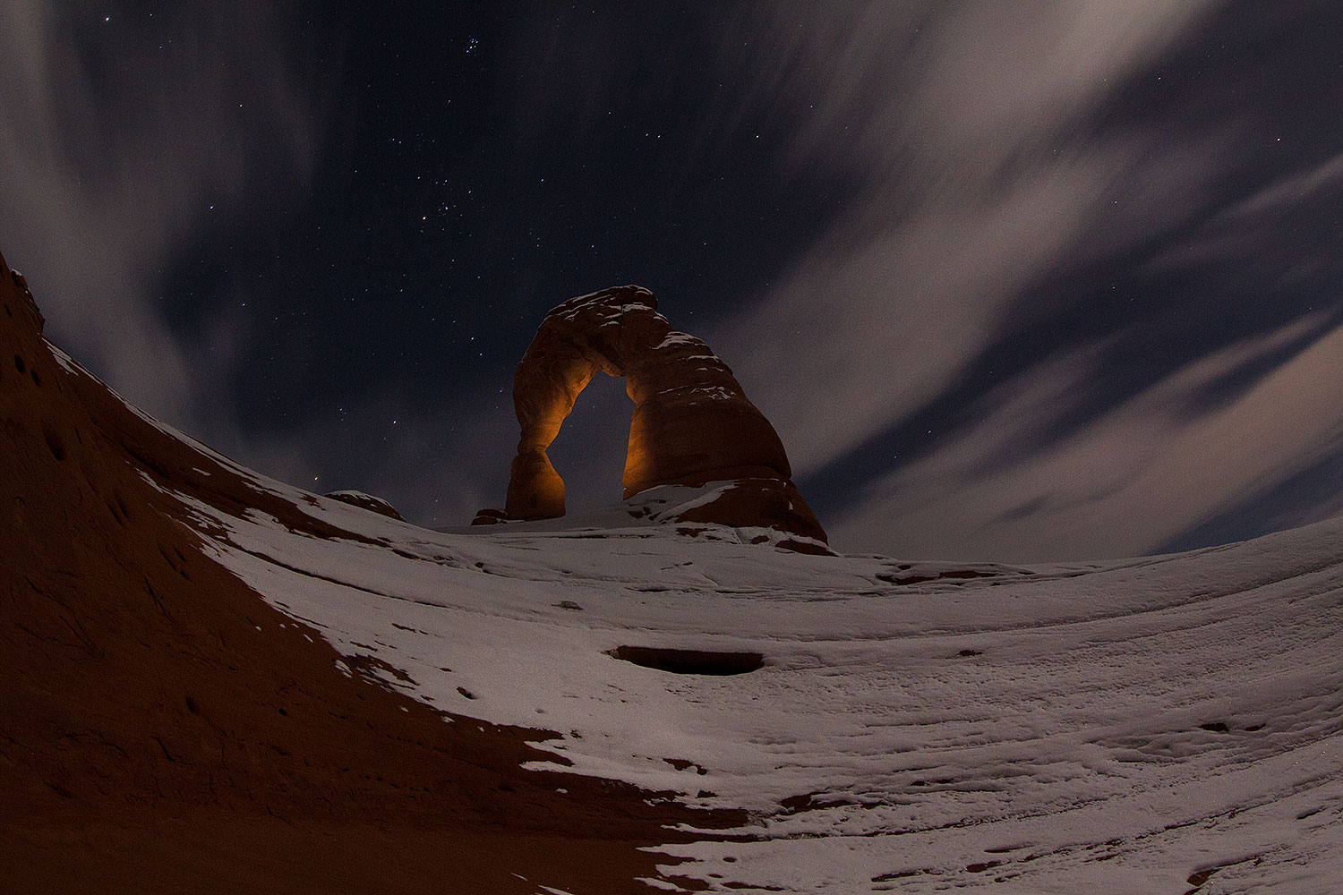 Night at Delicate Arch in Arches National Park â€¦ December 2013