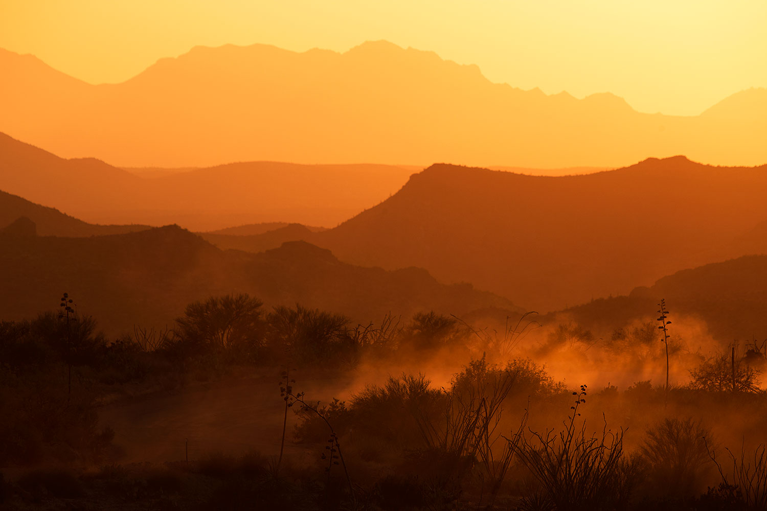 Sunset in Superstitions, Arizona â€¦ July 2015