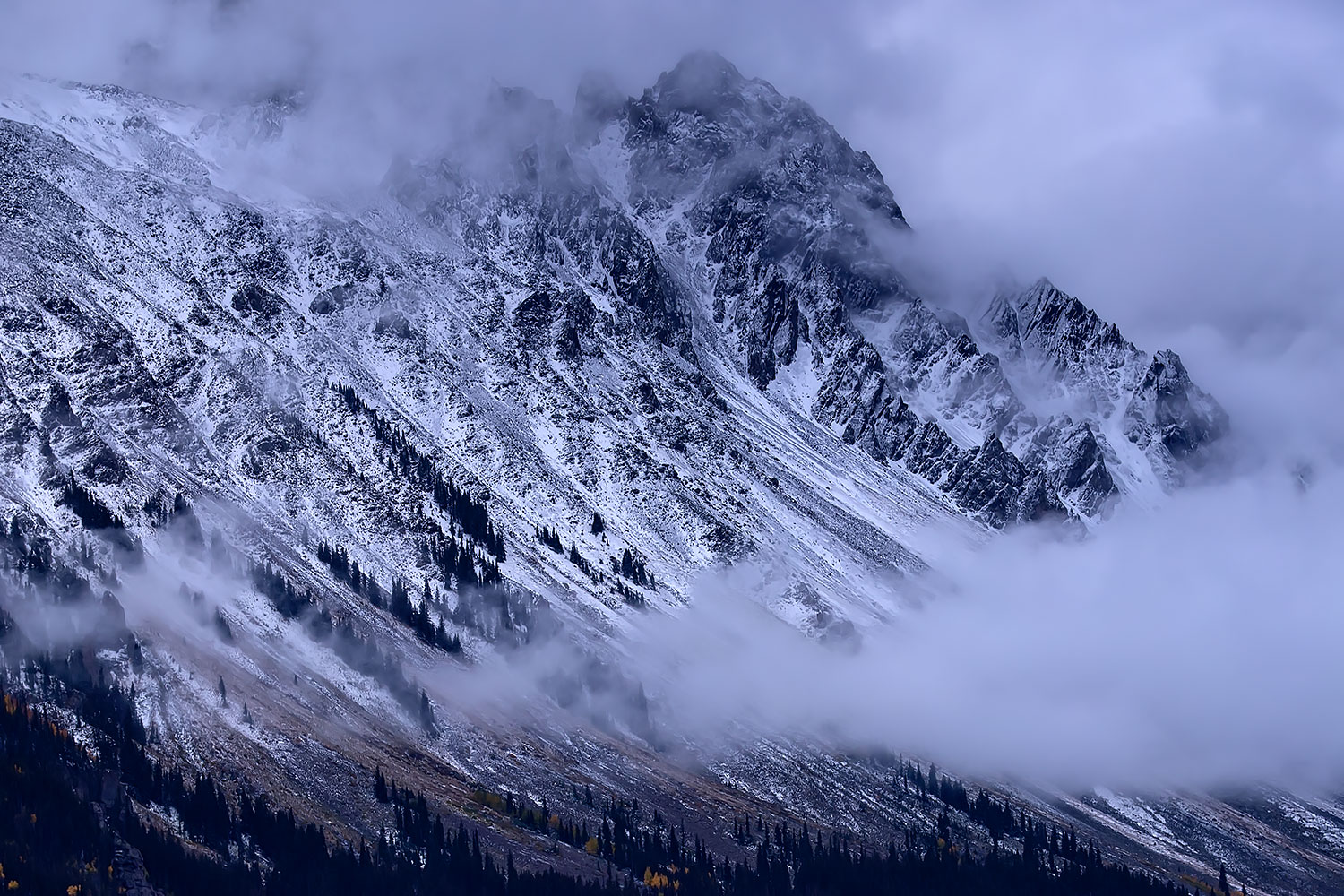 Mount Sneffels in the fog and snow â€¦ September 2016