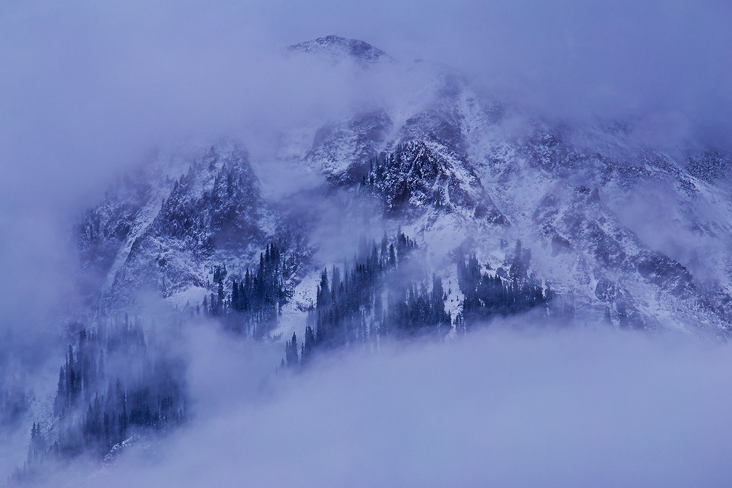 Mount Sneffels in the fog and snow â€¦ September 2016