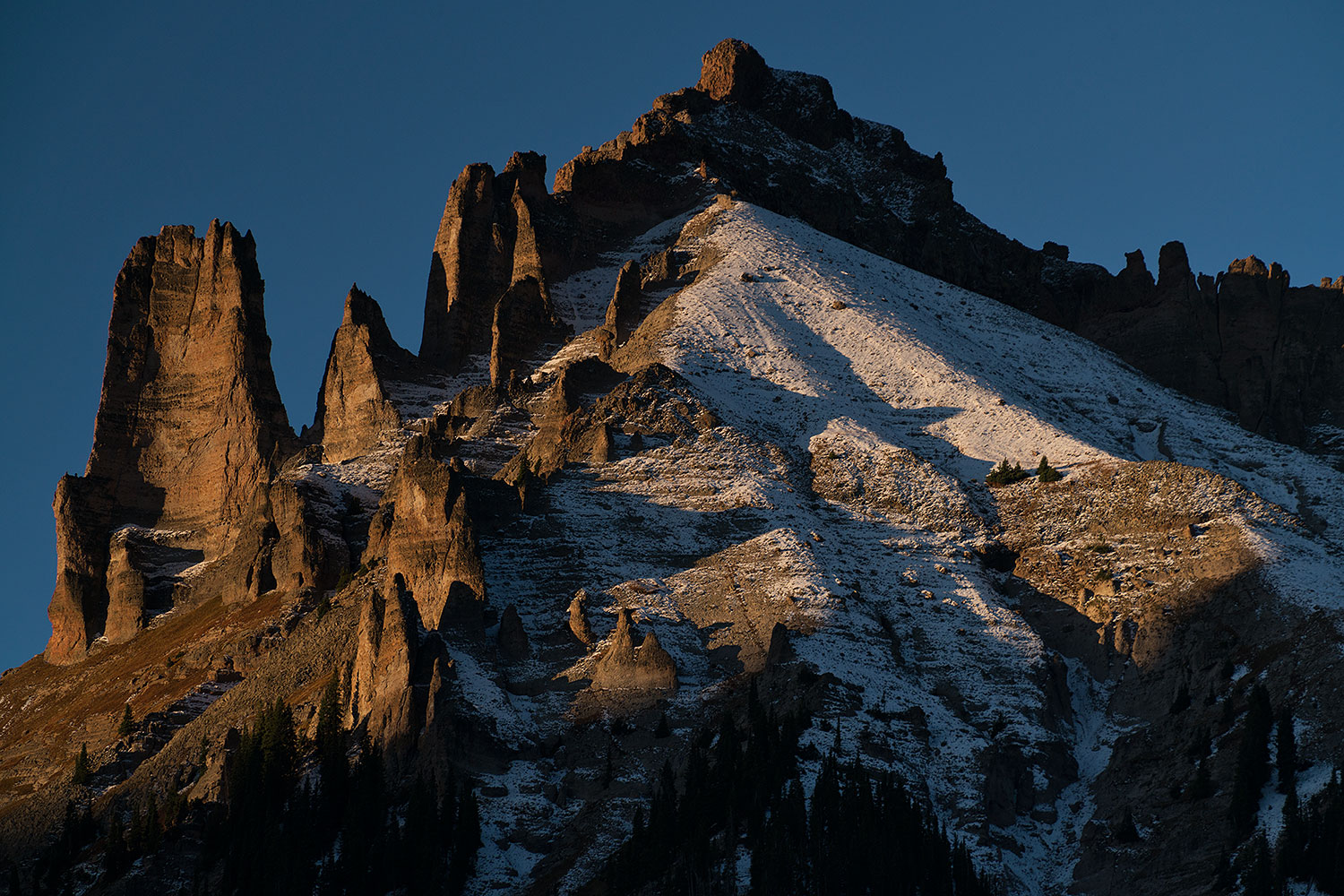 Castle Rocks Mountain Peak at Owl Creek Pass, Colorado â€¦ September 2017