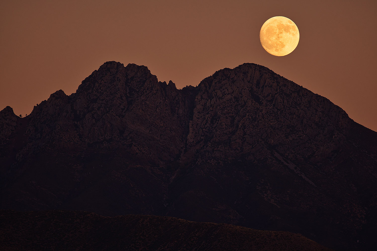 Evening moon at Four Peaks, Arizona â€¦ October 2017
