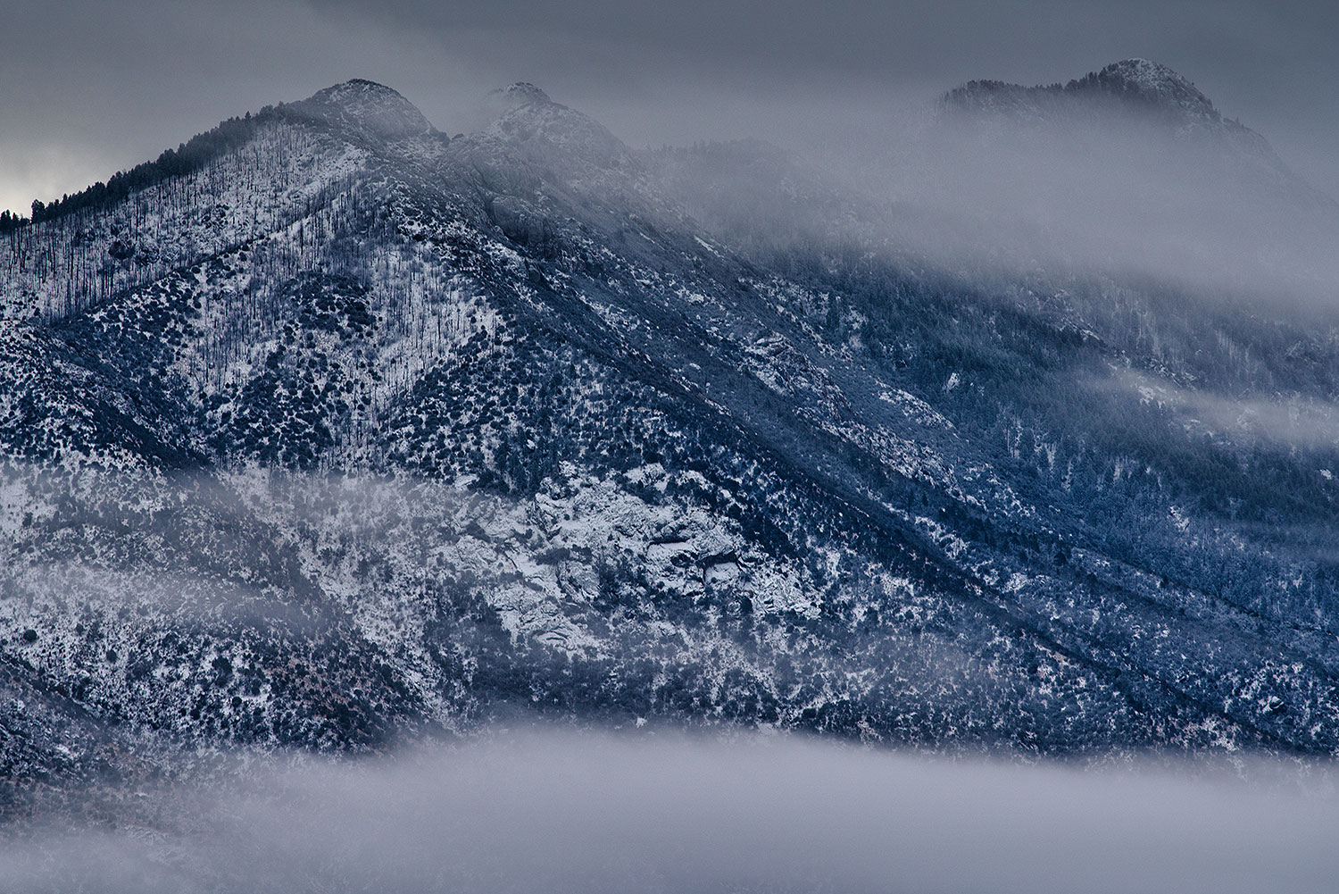 Fog and snow on Santa Rita Mountains â€¦ January 2019